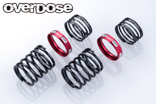 OVERDOSE 4Edge Twin Spring 1.2-2050 (□1.2 dia, 5.0 Coil, 20mm Length, HSP/2pcs/Red) - OD4005