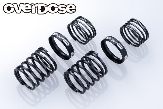 OVERDOSE 4Edge Twin Spring 1.2-2055 (□1.2 dia, 5.5 Coil, 20mm Length, HSP/2pcs/Black) - OD4010