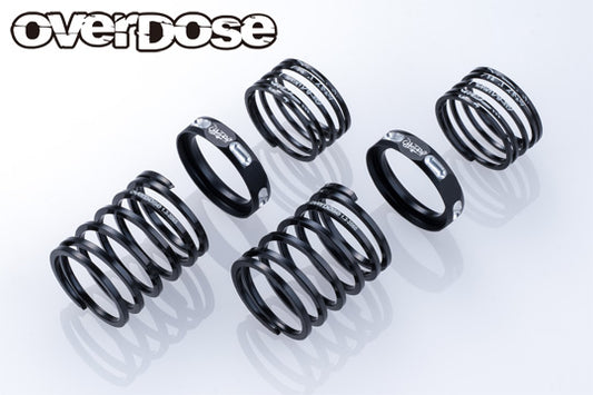 OVERDOSE 4Edge Twin Spring 1.2-2045 (□1.2 dia, 4.5 Coil, 20mm Length, HSP/2pcs/Black) - OD4012
