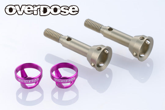 OVERDOSE Light Weight Aluminum Rear Axle Shaft (For GALM ver.2/Purple) - OD3980