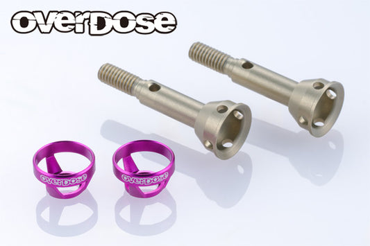 OVERDOSE Light Weight Aluminum Rear Axle Shaft (For GALM ver.2/Purple) - OD3980