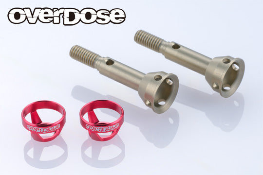OVERDOSE Light Weight Aluminum Rear Axle Shaft (For GALM ver.2/Red) - OD3981