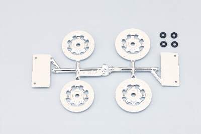 Yokomo Chrome Plated Wheel Hub/License Plate - SD-011DC2
