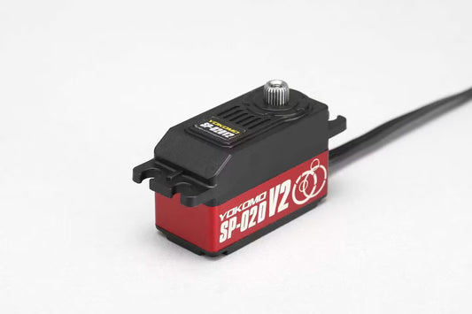 Yokomo SP-02D Low Profile RWD Drift (0.093s/12.0kg/6.0V) Coreless Servo - Red - SP-02DV2R