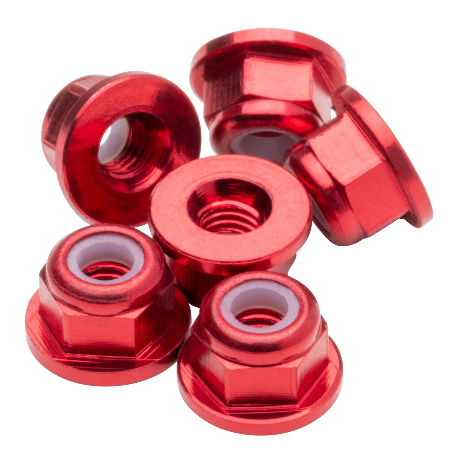 1up Premium M3 flanged locknuts – Red (6pcs) 1U-80534