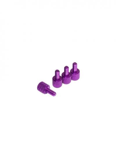 Purple Male-Female Anodised Aluminium Alloy Standoff M3x4.5/6.5mm (4 Pcs)