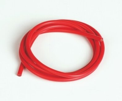 Graupner Silicon Wire Ø2.6mm, 1m, Red, 13AWG