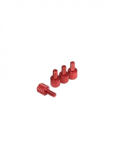 Red Male-Female Anodised Aluminium Alloy Standoff M3x6/6mm (4 Pcs)