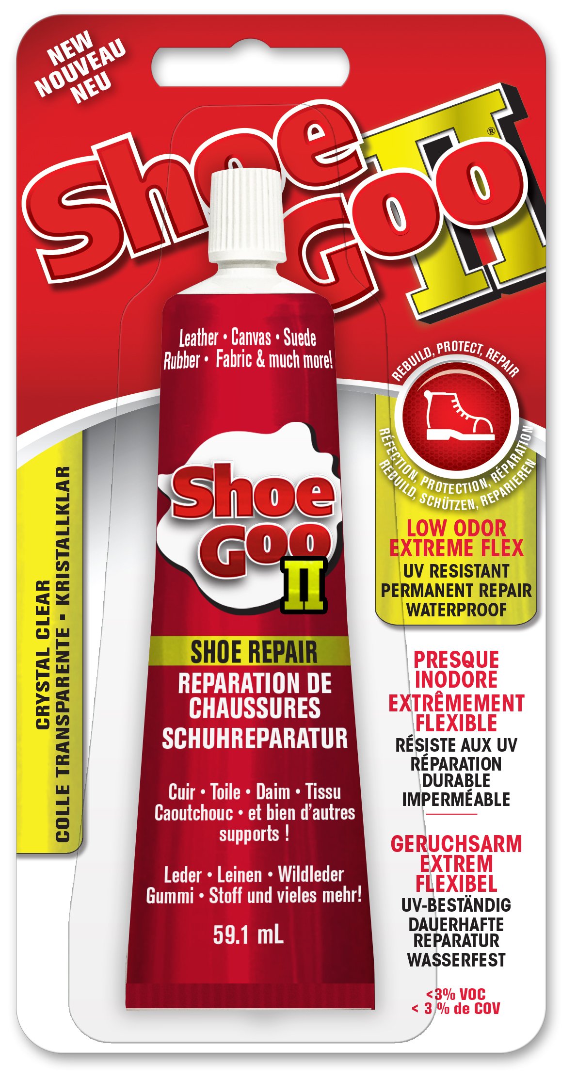 Shoe Goo II (2) UK approved Shoe Repair Glue 59.1ml