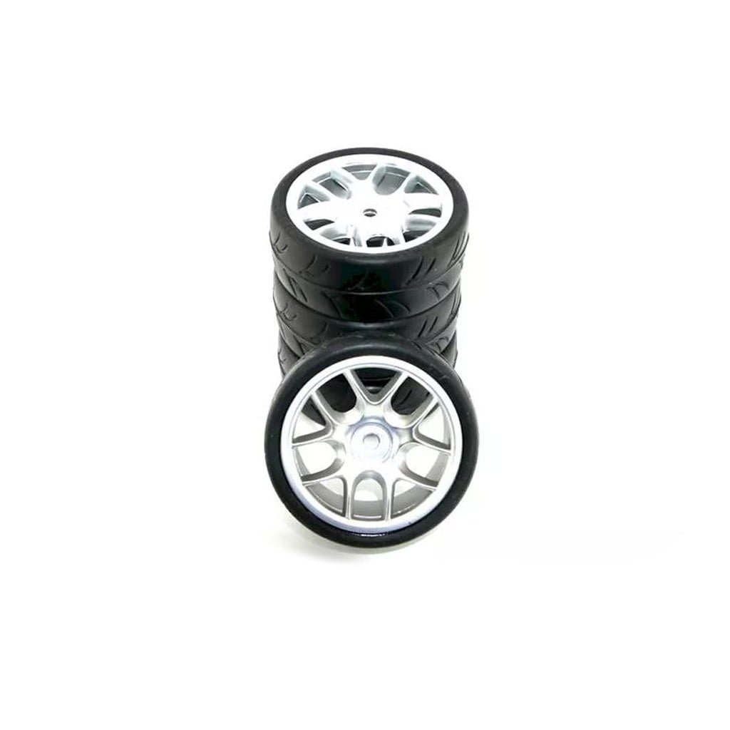Ride 1/10 Belted Tyres Preglued Silver Wheel – RI-26073