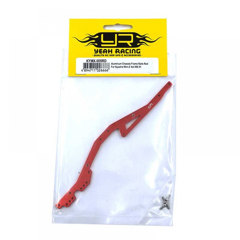 Yeah Racing Aluminum Chassis Frame Rails Red For Kyosho Mini-Z 4×4 MX-01 –  KYMX-005RD