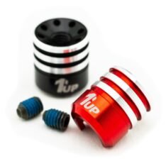 1Up Racing – Heatsink bullet plug grips – fits LowPro plugs (red/black) 1U-190434